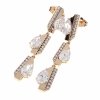 gold plated earrings with exclusive cubic zirconia